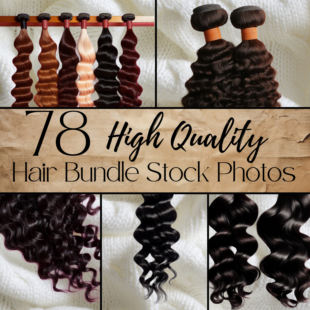 78 Raw Hair Photos | Luxury Hair Images | Marketing Photos | Instant Download