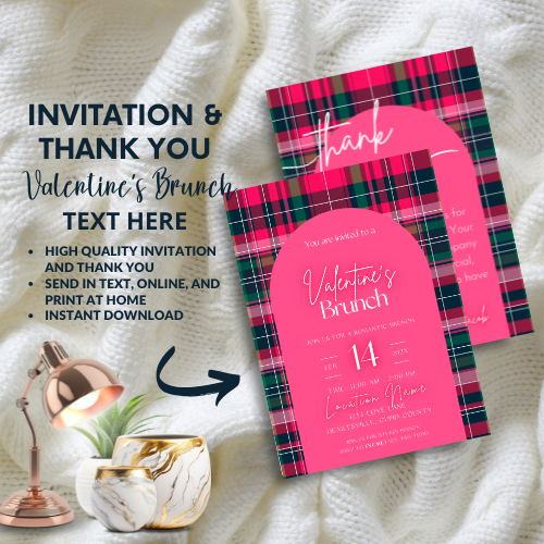 Valentine's Brunch Invitation Template – Editable Digital Download