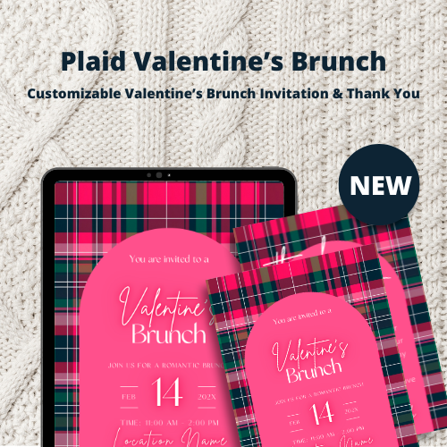 Valentine's Brunch Invitation Template – Editable Digital Download